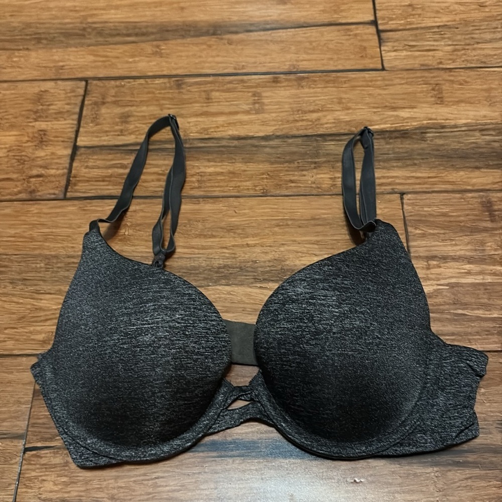 Victoria’s Secret Perfect Shape Push Up Bra 32A Grayish Black - Picture 2 of 6